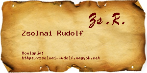 Zsolnai Rudolf névjegykártya